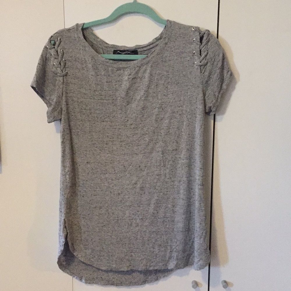💰Top X by Gottex gray shirt laced shoulder